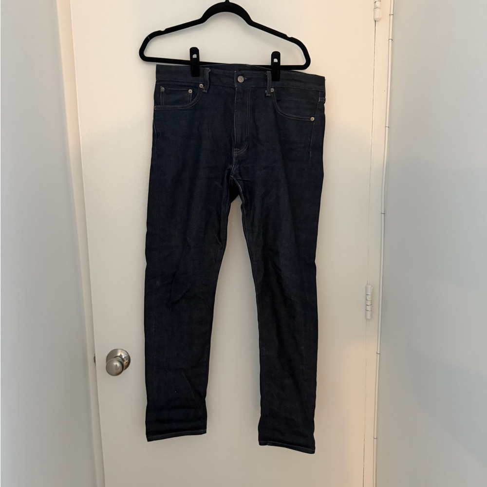 Uniqlo Selvedge Straight Blue Jeans 34x32